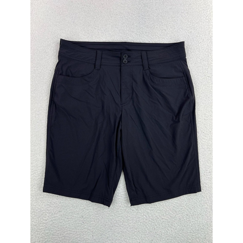 Eddie Bauer Bermuda Shorts Womens 10 Black Nylon Stretch Hiking Outdoor Casual
